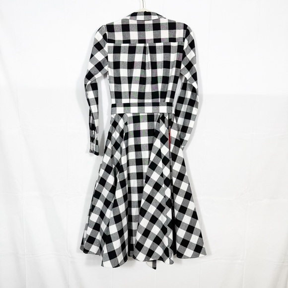 Collectif X ModCloth 50s Mara Check Midi Fit & Flare Shirtdress Shirt Dress - Picture 4 of 14